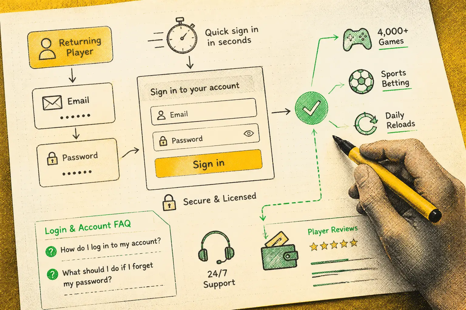 Cashwin Casino Login – Sign In to Your Account visual guide for Cashwin